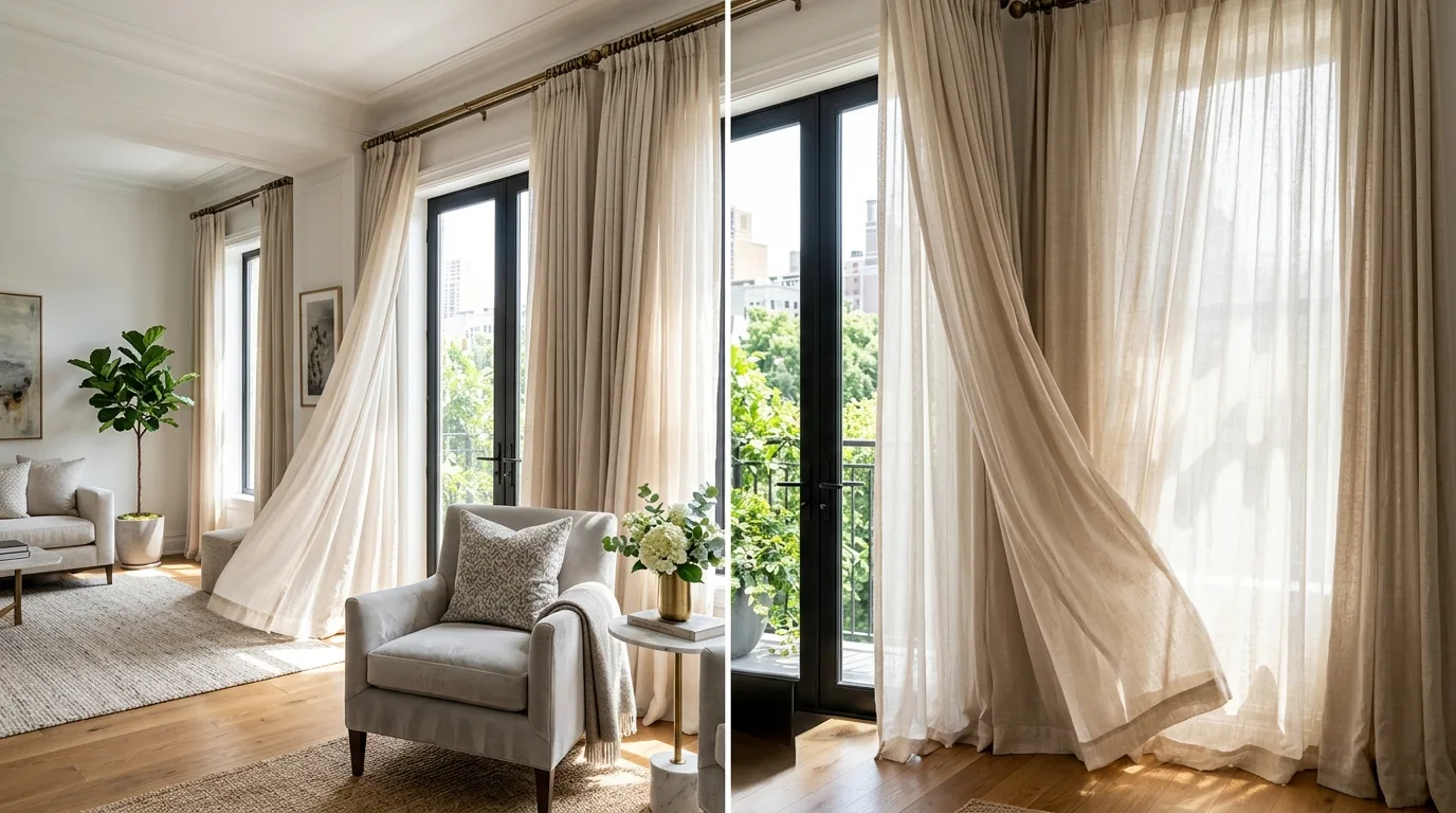 Curtain Upgrade for 10 cute and cheap home decor ideas that look expensive
